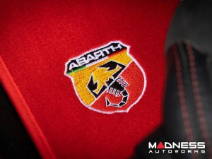 FIAT 124 Floor Mats - Red Carpet w/ ABARTH Crest